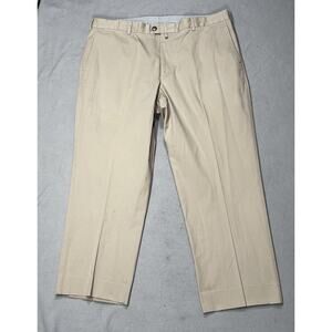 Falconnable Men's 40 X 28‎ Flat Front Light Khaki Cotton Pants